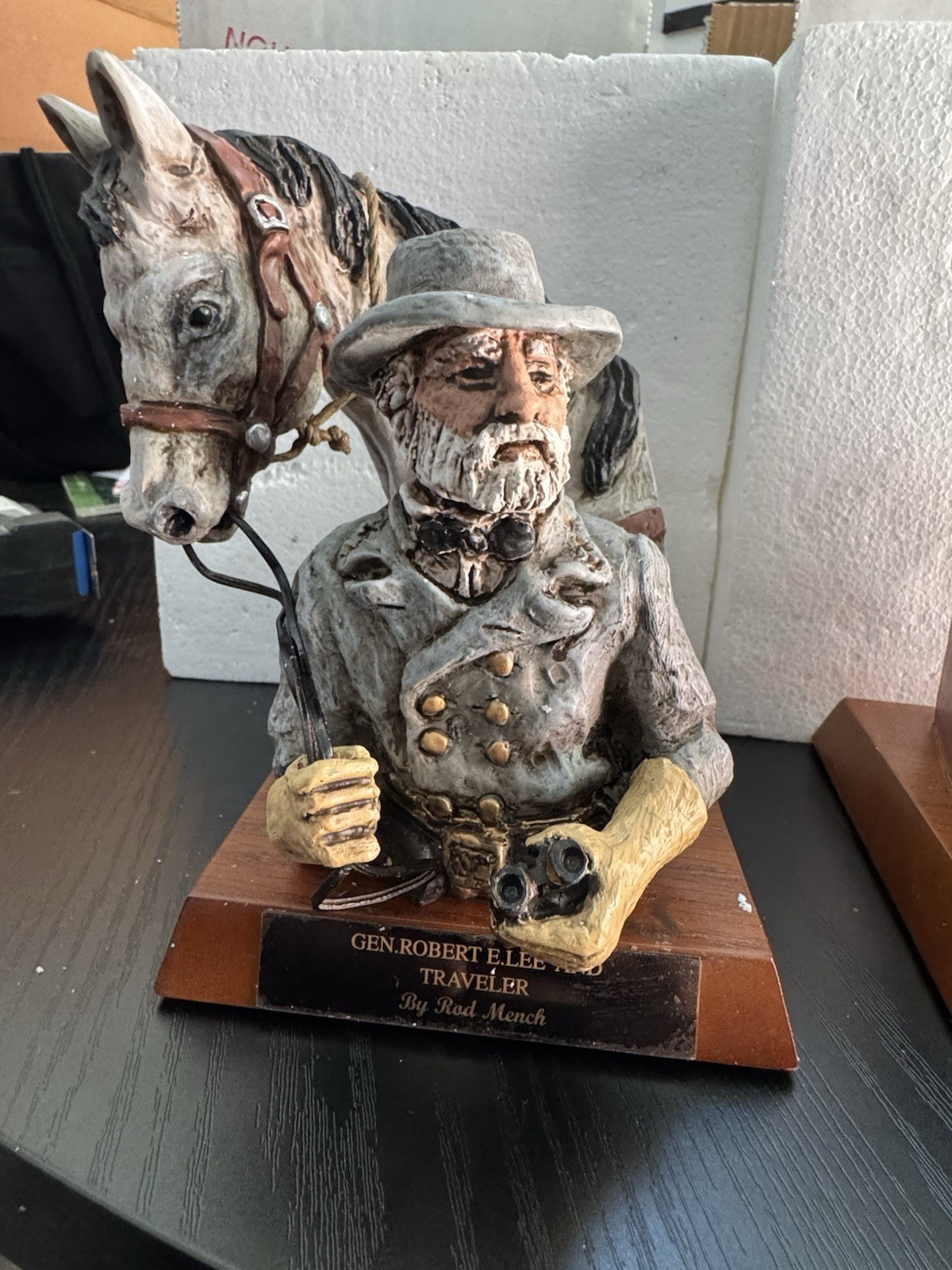 Rod Mench 2pc Civil War Generals Bust Figurines Lee & Jackson Hand ...