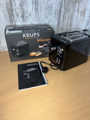 Krups KH641810 Smart n Light Toaster  2 Scheiben Digitaldisplay Schwarz