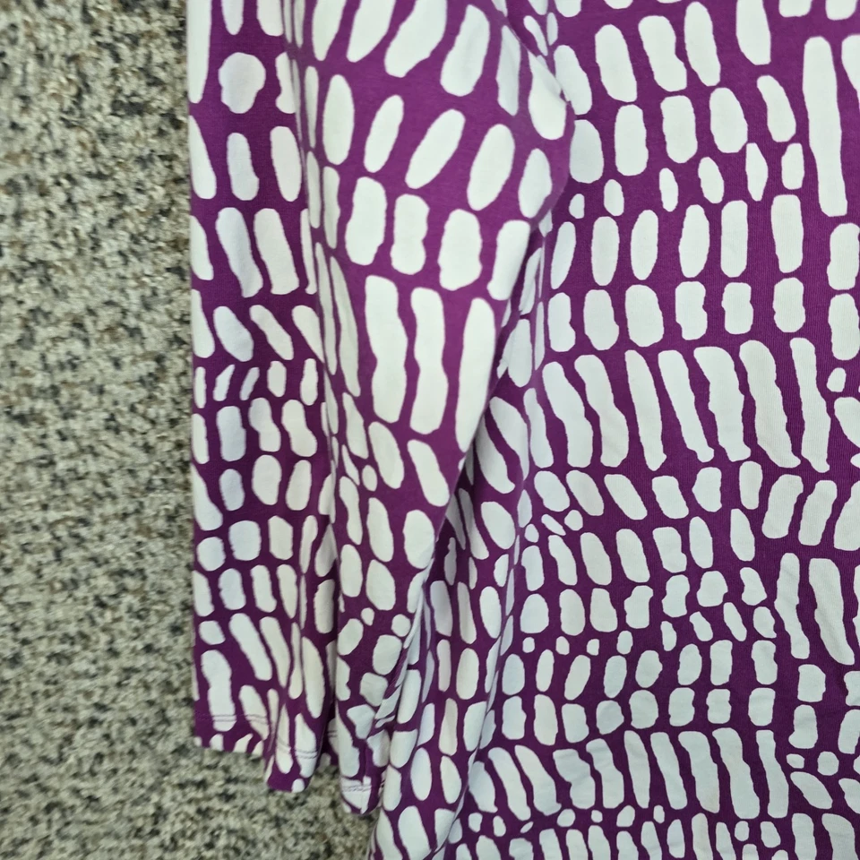 Chicos Top Womens 2 US Large Purple V Neck 3/4 Sleeve Tee Casual Ladies - Image 3 of 4