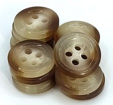 Bottoni di corno per camicie - giacche - cappotti (ecrù - grigio - marrone) - 