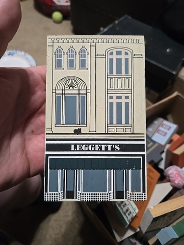 Caja grande del pueblo vintage maullido del gato - Imagen 5 de 8
