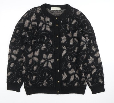 Schwarze Damenstrickjacke Größe UK 12 14 von Marks and Spencer