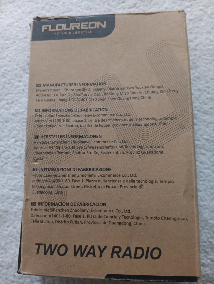 2x FLOUREON Walkie Talkie Two Way Radio 400-470MHz 16 Channel Radio Fc200 Tested - Image 2 of 4