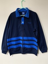 Adidas Track Top Originals XL 25” Pit New Night Indigo Bluebird Casual 3 Striped