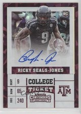 2017 Contenders Draft Picks Cracked Ice Ticket 16/23 Ricky Seals-Jones Auto 1k5