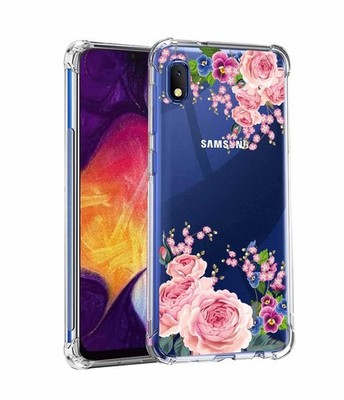Leychan for Samsung Galaxy A10E case, Slim Flexible TPU Rose/Butterfly Orchid