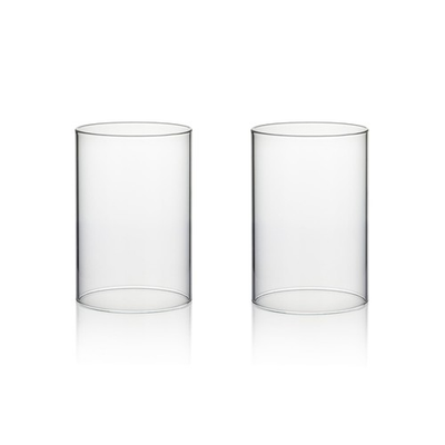 #ad Hurricane Candle Holder Sleeve Wide 4quot; Height 6quot; Clear Glass Cylinder Cand... $21.76