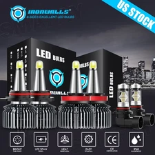 For Toyota Tundra 2007-2013 8-sides H11 9005 LED Headlight Hi/Low 9145 Fog Light