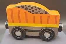 MELISSA  DOUG 5186 GH21205 TRAIN COAL CAR 4'' MAGNET WOOD WOODEN X6