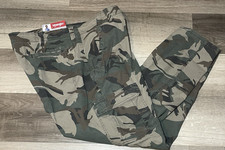 Men's Wrangler Five Star Heritage Relaxed Stretch Fit Camo Cargo Pants 38x30 NEW