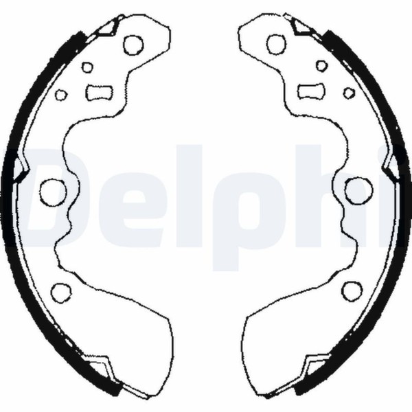 Delphi Bremsbacken Satz 180Mm Hinterachse Passend FüR Trommelbremse | LS1710-image