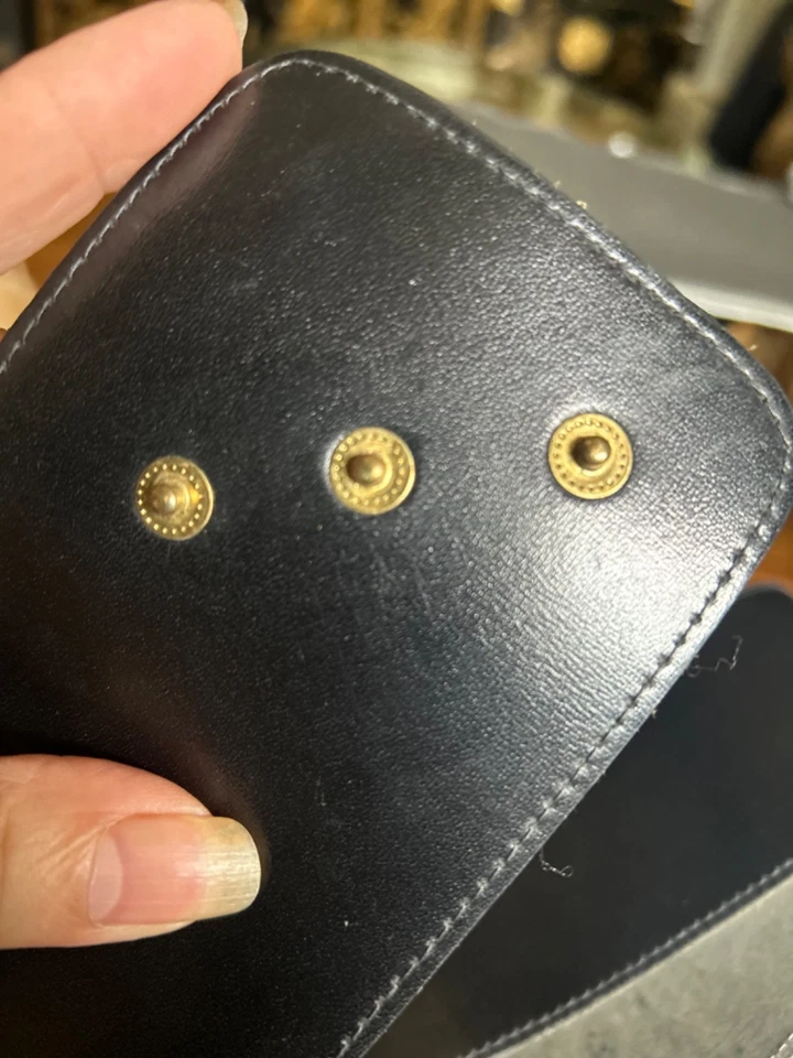 Vintage black wide  leather Hip Belt Cabochon Statement Colorful   Bezel Set M/L - Image 2 of 4