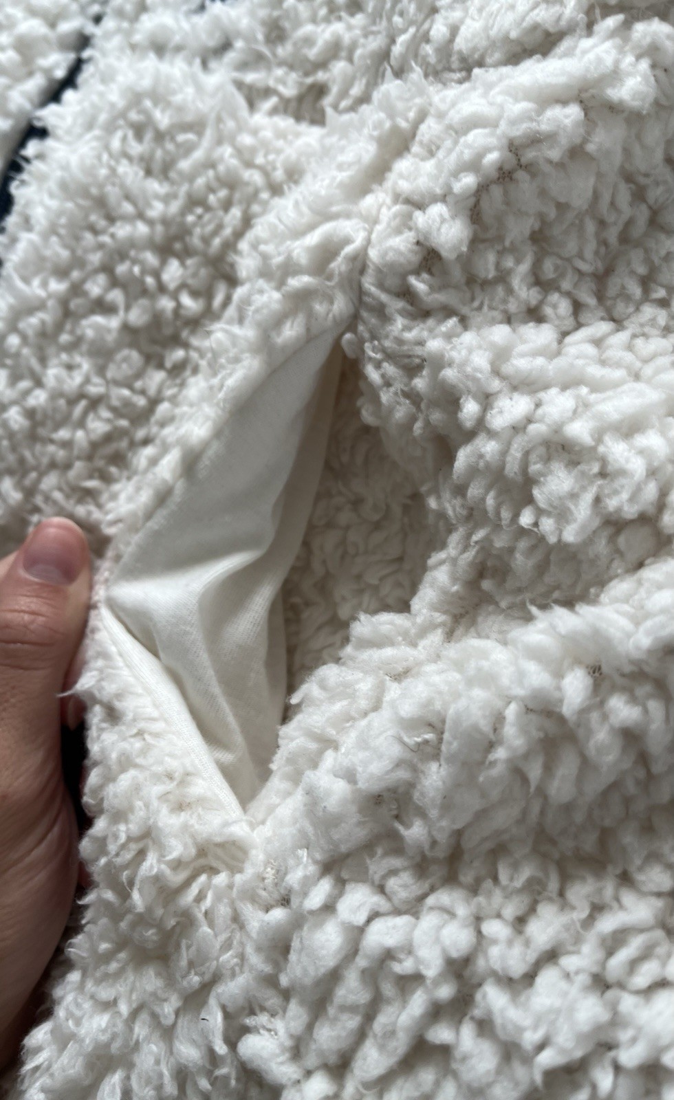 Original Weatherproof Small Soft Cream Sherpa Fleece Hooded Zip Up Vest Boho