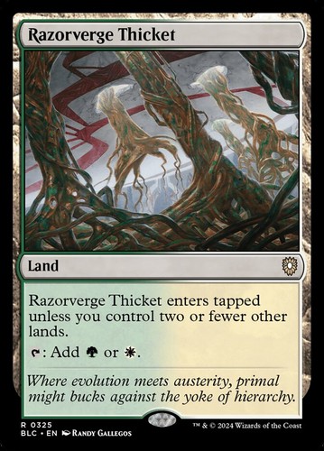 Razorverge Thicket R Commander: Bloomburrow 325 NM