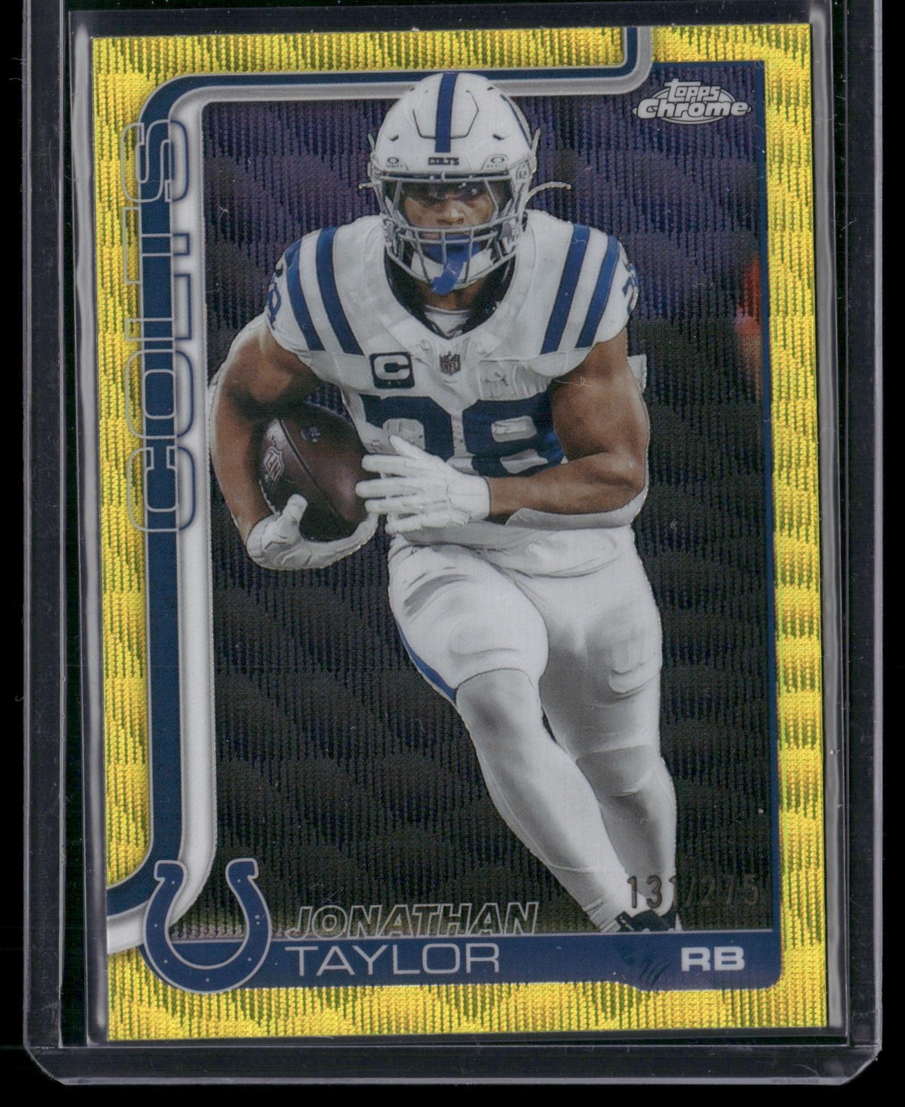 2025 Topps Chrome #130 Jonathan Taylor Yellow Wave Refractor #/275