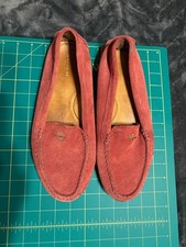 Coach pink suede loafers