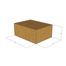 175 12x9x5 Kraft Brown Corrugated Shipping Boxes 32 ECT Single-Wall New