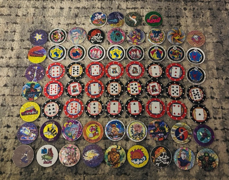 Lot of (67) Vintage Pogs - Playing Cards, Zodiac Signs & More 💎