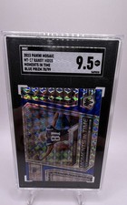 2023 Panini Mosaic - Moments in Time Randy Moss #MT-17 Blue Mosaic Prizm /99