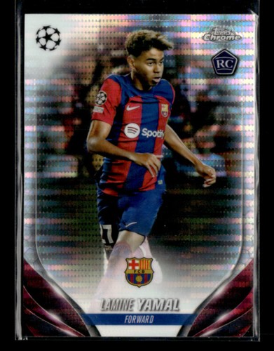 Lamine Yamal 2023-24 Topps Chrome UEFA Club Competitions RC Pulsar ①