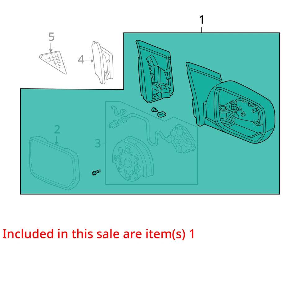 Espejo de puerta manual con visión lateral izquierda para conductor Acura MDX 2001-2006 QMSCH Foto 3 de 4