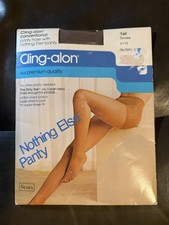 Two Pair Vintage Pantyhose D 75 Tall Color Of Smoke And Sandpaper