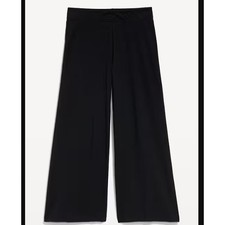 Old Navy Women's Med High-Waisted Fashion Wide-Leg Cropped Leggings Black 674700