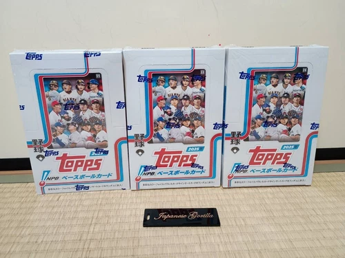 2025 Topps NPB Baseball Cards 3 Boxes Factory Sealed 24 pack From JP With Shrink