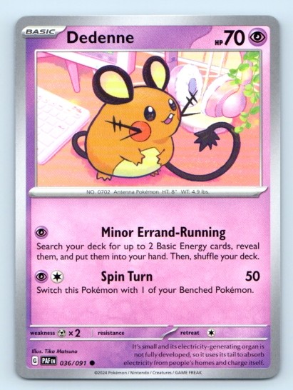 Dedenne 036/091 ~ Common English Near Mint