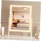  Vanity Mirror with Lights and Bluetooth Speaker, 9.8" x 14.2" LED Makeup 