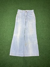 Vintage 70s Bell Bottom Flared Jeans, Brittania Disco Era Pants, 29x28 Retro