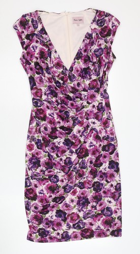 Phase Eight Damen Mehrfarbig Blumen Etuikleid Größe 14