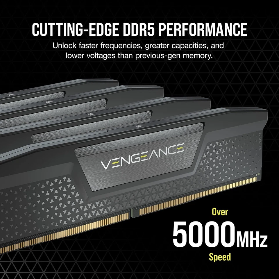 VENGEANCE 32GB (2x16GB) DDR5 DRAM 6000MT/s CL36 Memory Kit — Black - Image 3 of 4