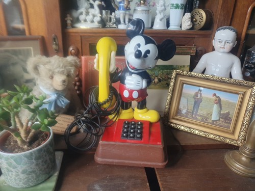 MEGA SAMMLERFUND MICKEY MOUSE TELEFON WALT DISNEY TOP ZUSTAND MICKY MAUS AMERIKA - Photo 3/13