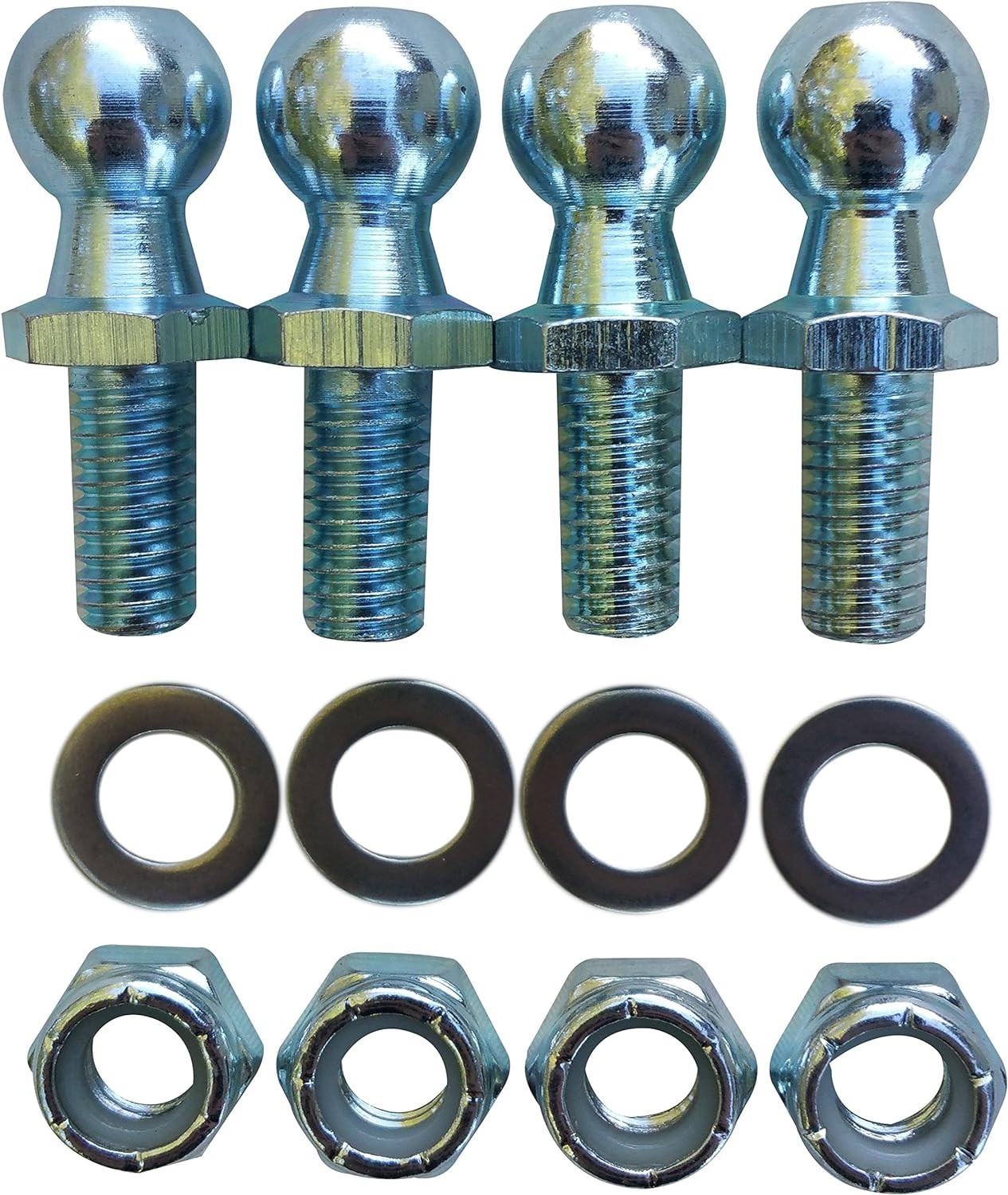 13mm Ball Stud Lift Support Kit 5 8 Long Shank Zinc Plated Hardware 4 Pack