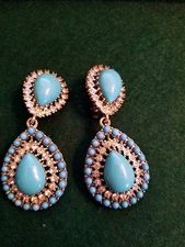 SPECTACULAR TORQUOISE CHANDELIER EARRING BY KENNETH JAY LANE