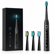 Brosse à dents électrique vibrante sonique avec écran LED, 5 modes