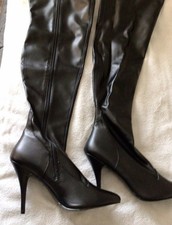 Women's knee-high boots, with pointed toe, high heels 12