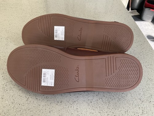 Clarks Hombres Morven Sail British Zapatos de Cuero Tostado Reino Unido Talla 10, Cubierta, Barco, NUEVO - Imagen 2 de 7