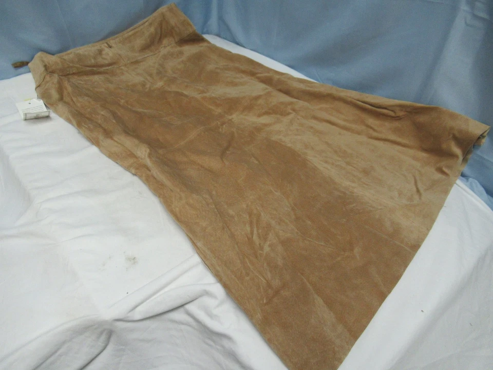 Margaret Godfrey Gamuza Cuero Falda Traje Chaqueta Tostada - Talla 14 Falda - Talla 16 (B5) Foto 4 de 4