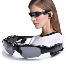 Wireless Glasses Stereo Headphones with Microphone Polarized Sunglass Compatible