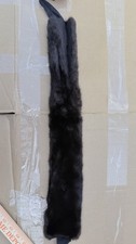 Vintage Mink Fur Scarf Dark Brown Real Fur Wrap Collar Women