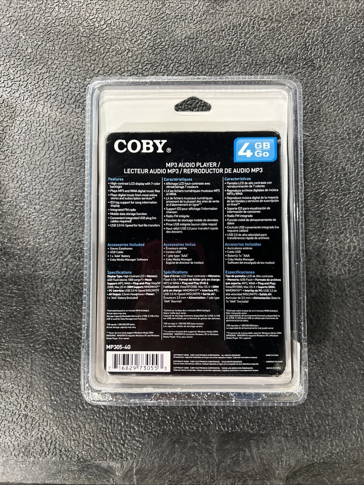 Coby MP305 Black ( 4 GB ) Digital Media Player - Image 3 of 4