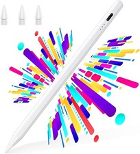 BAZO Penna Compatibile con iPad 2018-2025, Penna per iPad Palm Rejection, Ricari