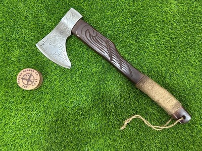 Savage Blades Eagle Spirit Axe W/ Wing-Carved Handle & Etched Blade SB - 310