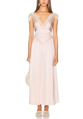 NEW HELSA  The Silk Celeste Dress in Blush Size M $400