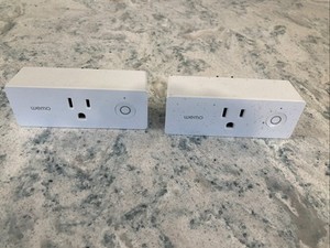 Two (2) WEMO Mini F7C063 WiFi Outlet Plugs