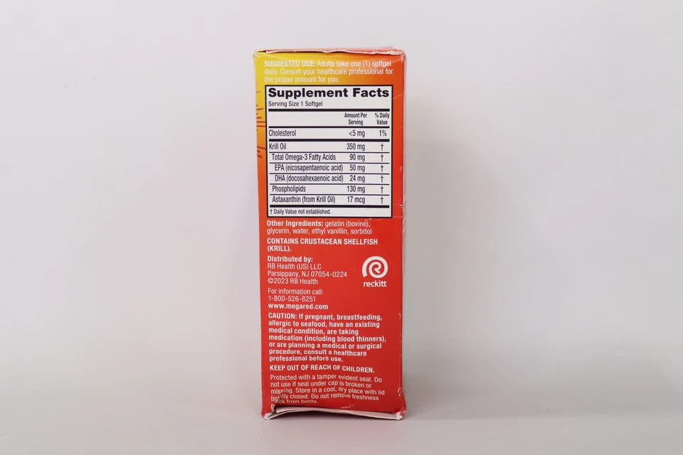 Aceite de krill MegaRed 350 mg superior Omega-3s 60 cápsulas blandas - caducidad 30/11/2025 Foto 2 de 4