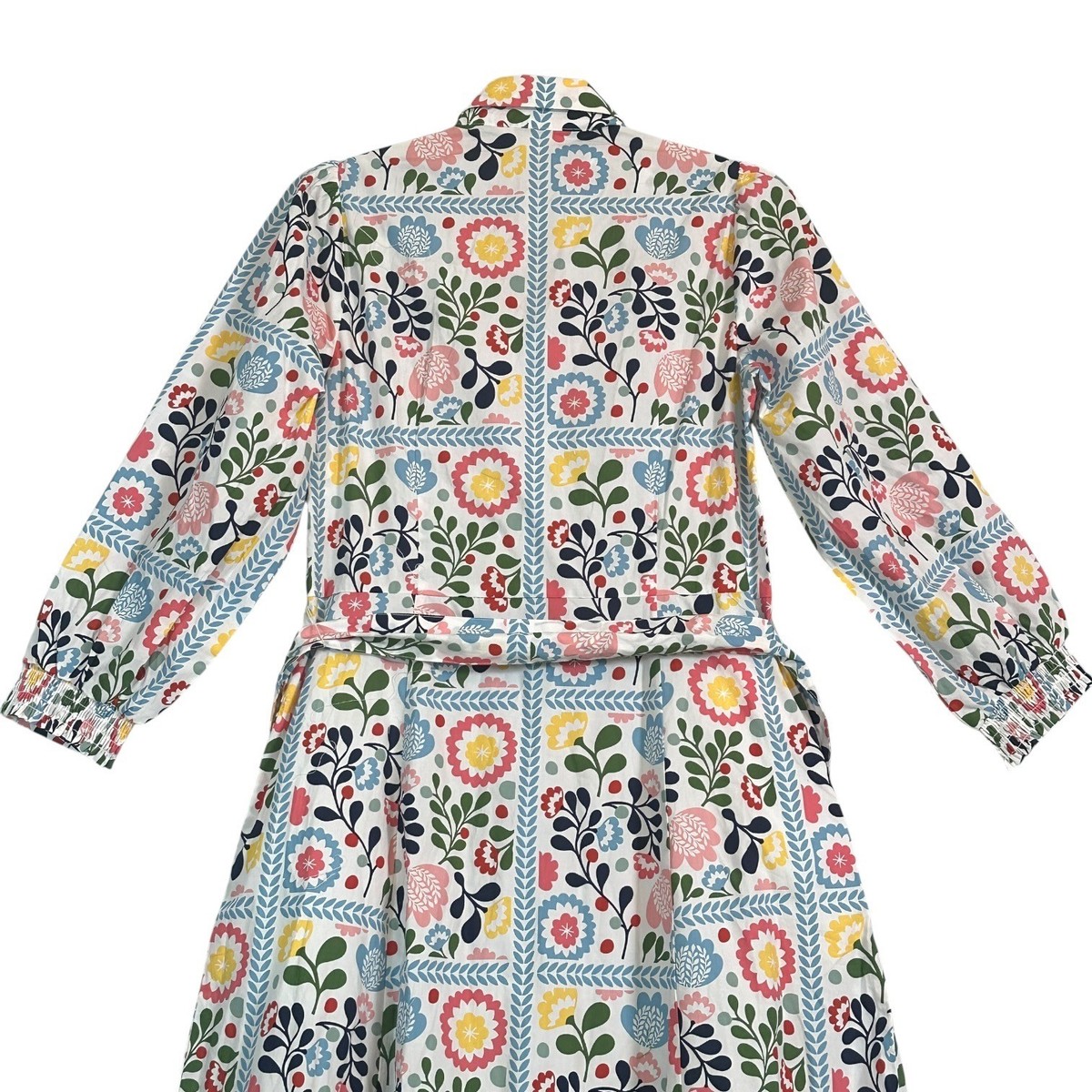 boden clara cotton shirt dress Clara Cotton Shirt Dress - Multi, Walled Garden