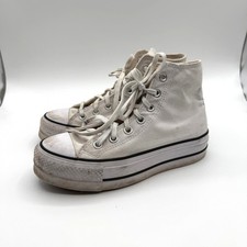 Converse Platform Sneakers Women Size 6 White Chuck Taylor All Star Lift Hightop